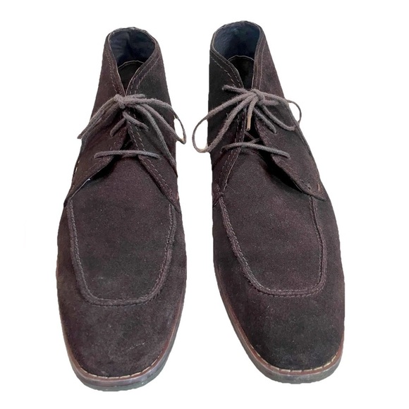 Robert Wayne Men\'s Sz 11.5 D Tatum Lace Up Chukka Desert Boots Shoes Brown Suede main image 6
